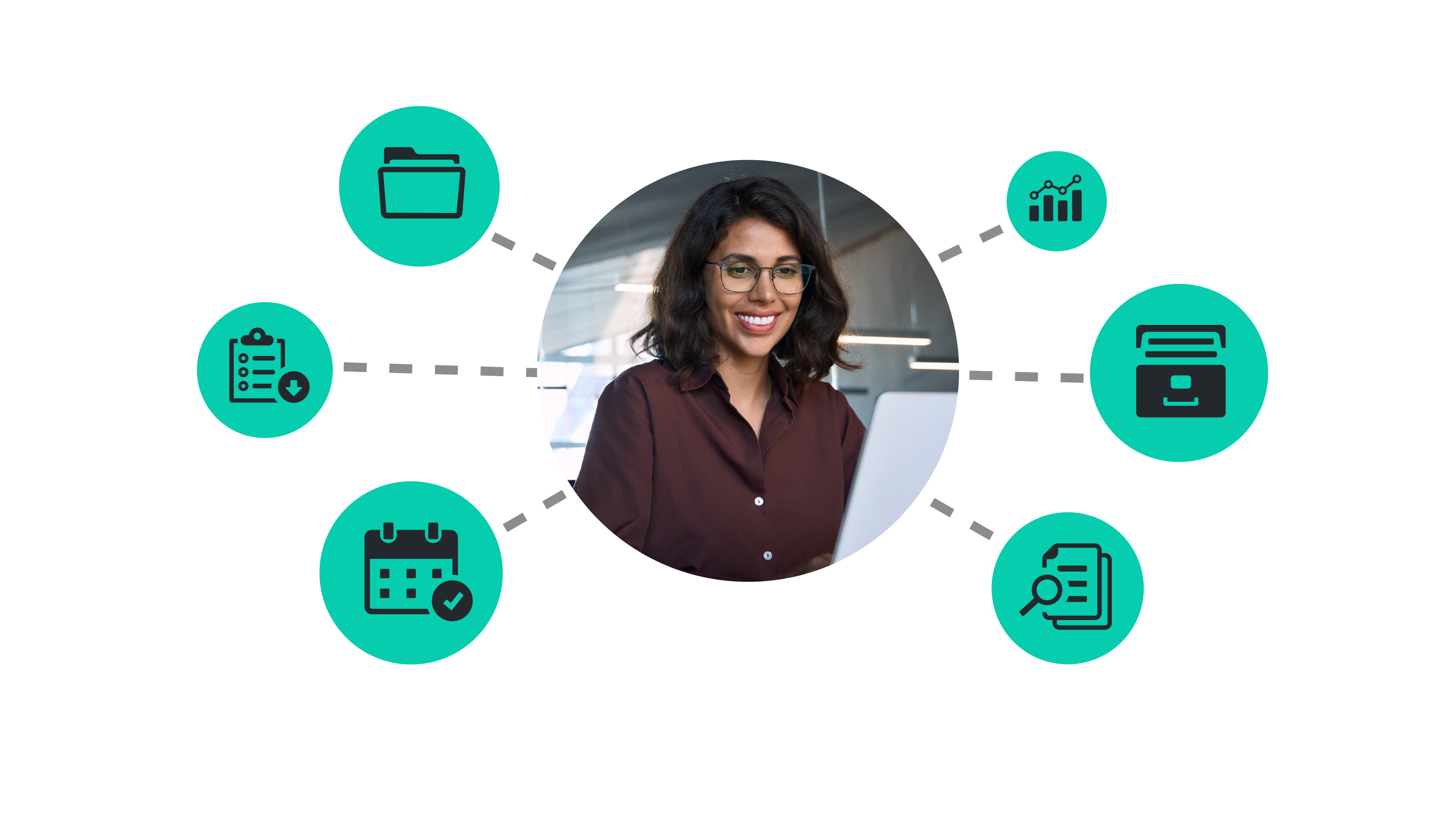 Board member connected to meetings, documents, and tasks