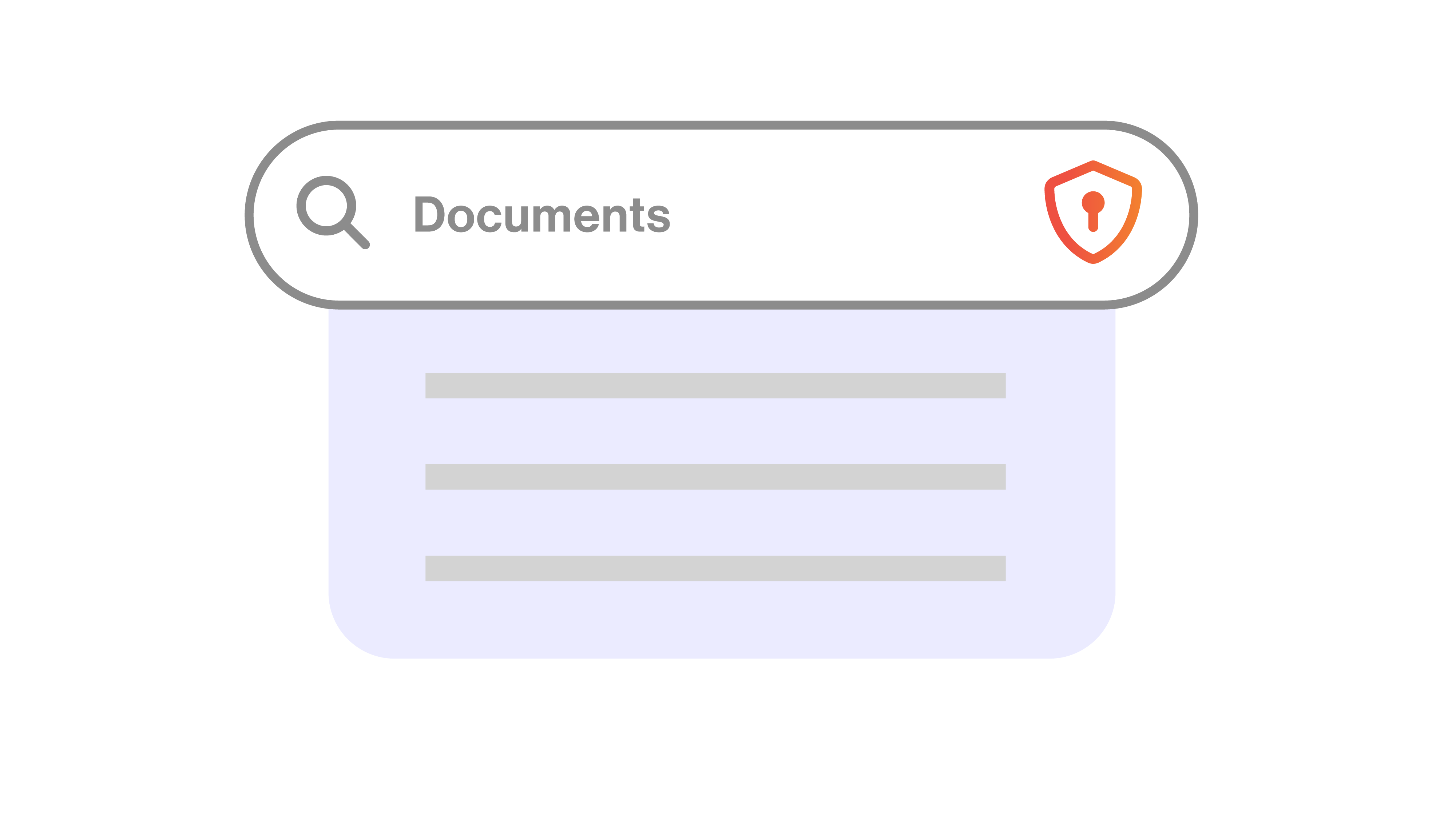 Secure document search interface