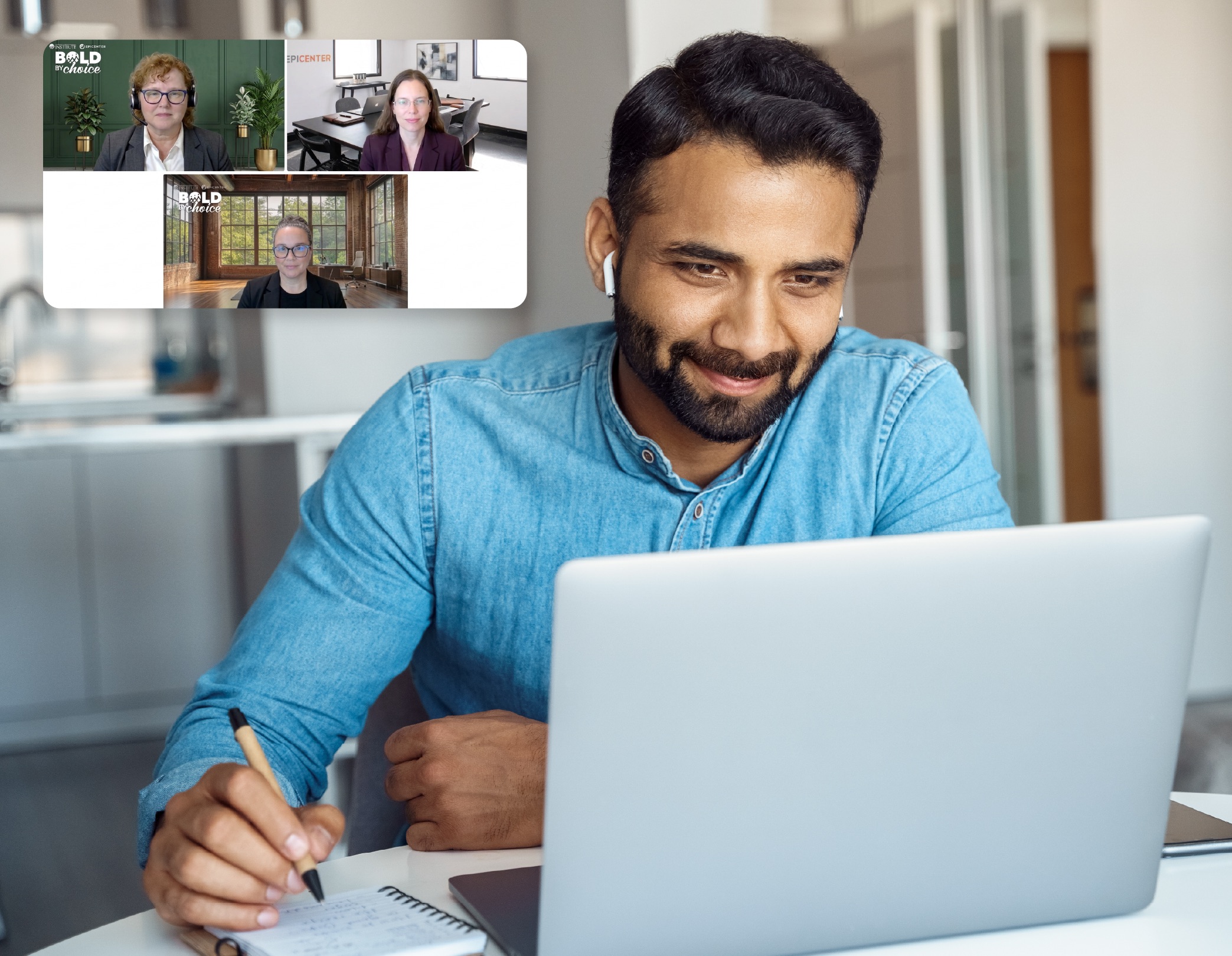 Support and training story graphic for getting a partner beyond software